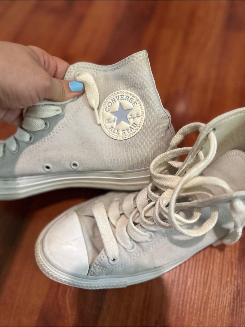 Converse High Top Sneakers - Gray. Women’s size 10.